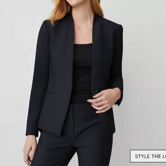 Ann Taylor Jackets & Blazers - Ann Taylor Petite Cutaway Blazer in Sapphire